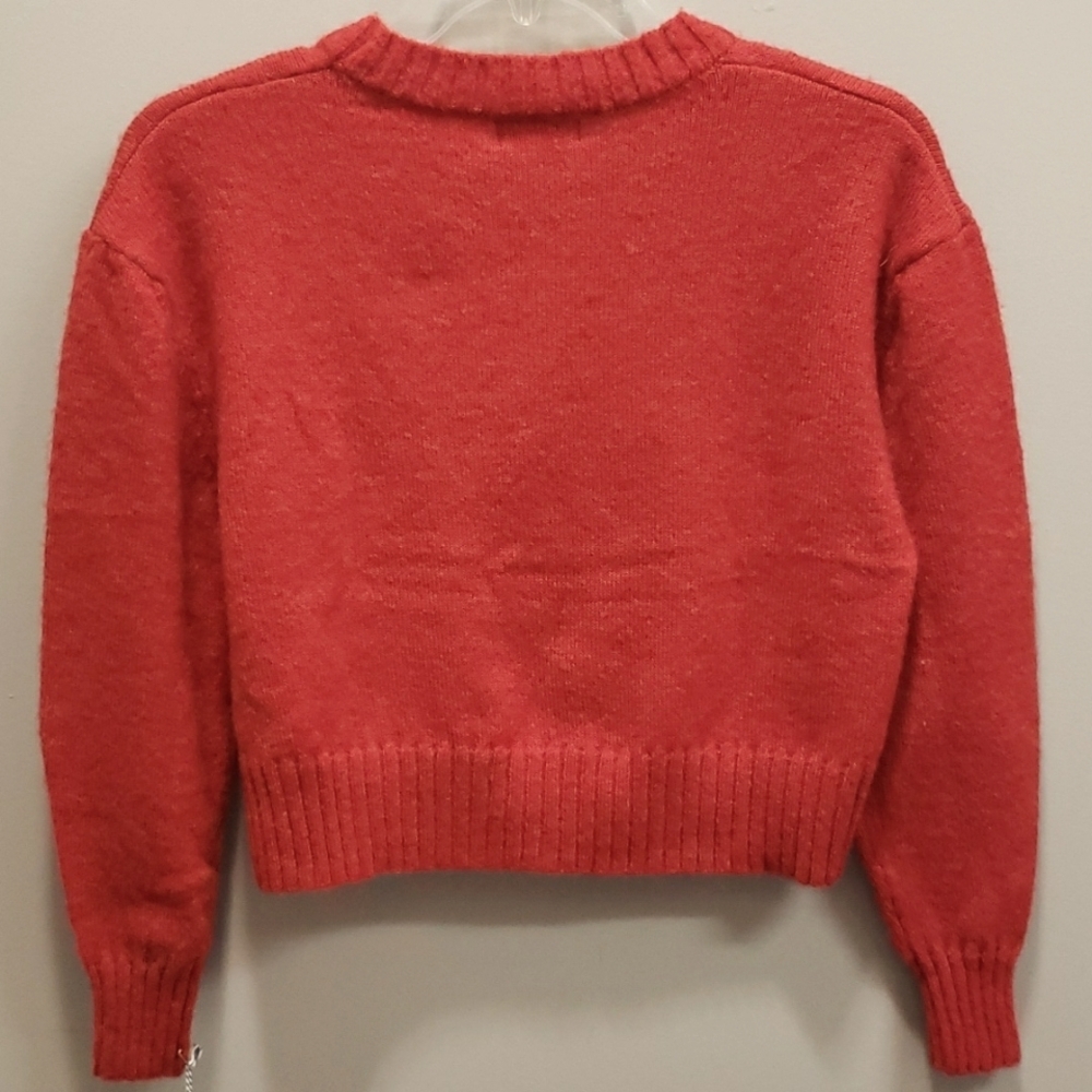 Ruby Moon NWT Cropped Wool Blend "Merry" Holiday Sweater - Picture 5 of 5